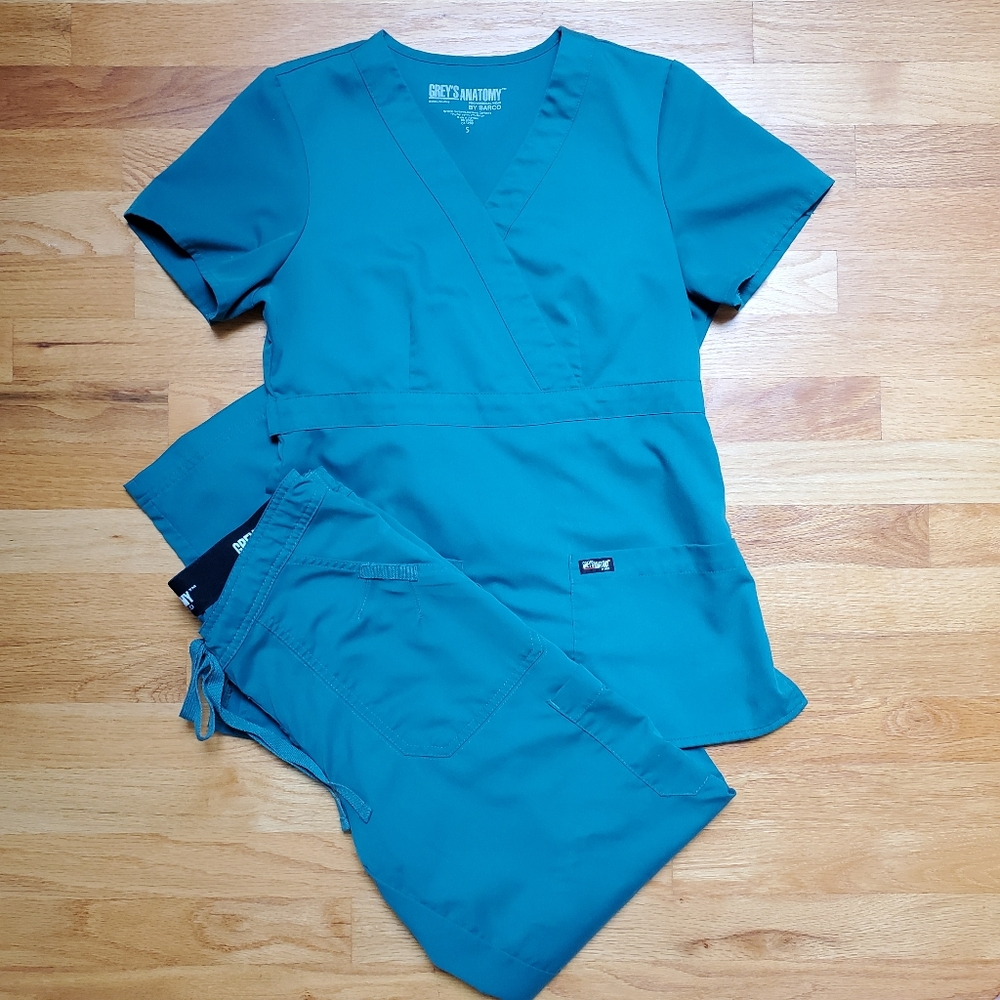 Grey's Anatomy HUNTER GREEN Scrub Set, Size Small